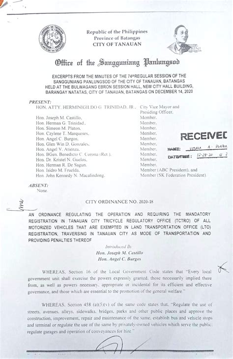 batangas city truck ban ordinance|CITY ORDINANCE No. 2020.